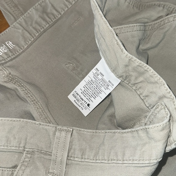 Vintage Carhartt men’s Canvas Workwear Light khaki relaxed fit Pants sz 40 x 32 - Picture 9 of 9
